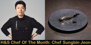 Fried Eggplant With Shrimp Mousse & Ink Sauce by Chef Sungbin Jeon, H&S Chef Of The Month
