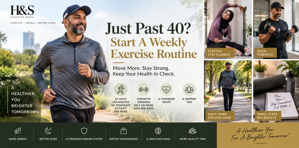 Just Past 40- Start A Weekly Exercise Routine To Keep Your Health In Check