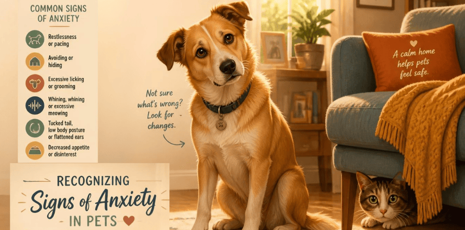 When Your Pet Feels Anxious: Understanding Stress & Supporting Their Wellbeing – H&S Pets Galore